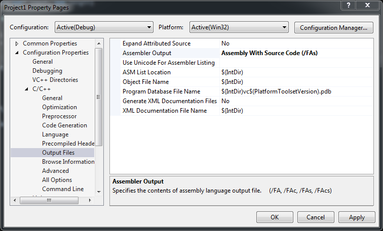 Microsoft Visual Studio: Project Properties